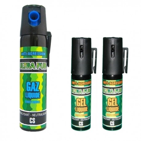 Spray Bombe lacrymogène Anti agression Gaz GEL 50 ML pack 2 lire