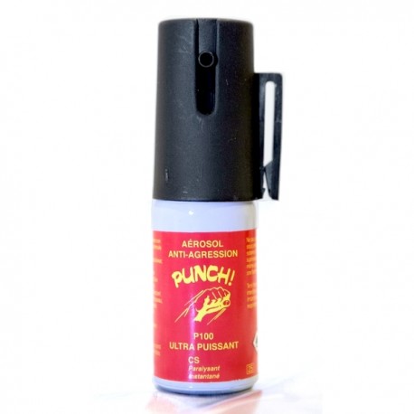 Bombe lacrymogène PUNCH - Spray mini au CS GEL 15 ml à 6,50 €
